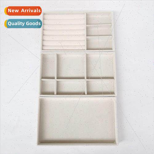 3 Piece Jewelry Box Velvet Ring Earring Empty Tray Princess