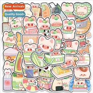 supermarket cat kawaii notebook cute stickers boo cartoon