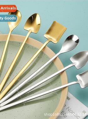 304 stainless steel long handle ice scoop Korean creative co