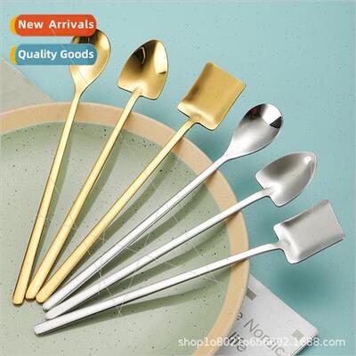 304 stainless steel long handle ice scoop Korean creative co