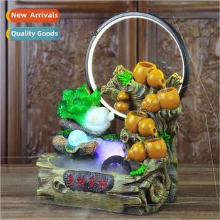 wood home five Creative wealth imitation blessings desktop