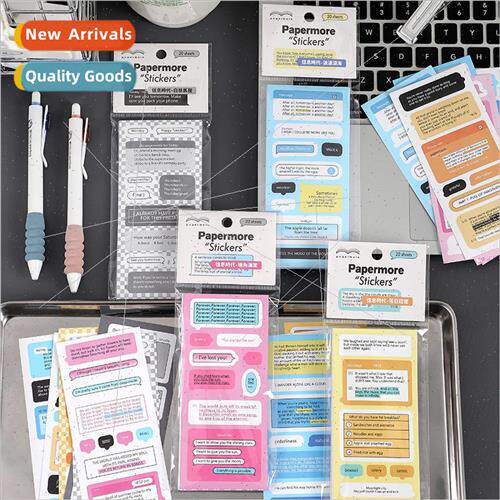 Sticker Pack In适用mation Age Series Korean Simple Text Hand