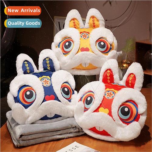 awake lion rabbit pillow three-in-one cushion dormitory stud