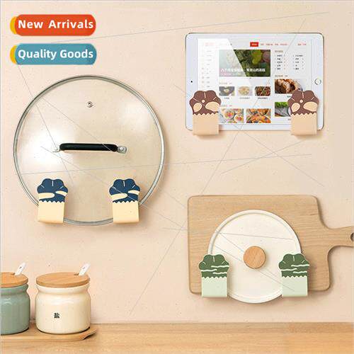 Kitchen and bathroom wall hooks storage rack pot lid rack wa