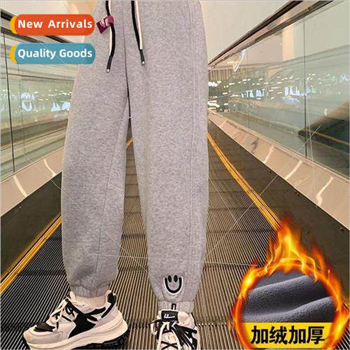 Girls padded pants fall and winter  2023 new childrens sweat
