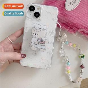 iPhone ribbon 15ProMax stand 适用 bear cute cartoon ins
