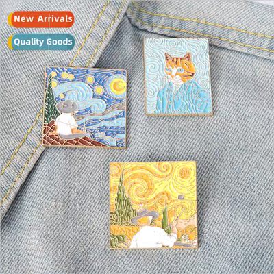 New jewelry creative cartoon oil painting pattern modeling l