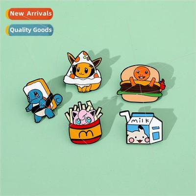 Creative cartoon personalized food modeling Pokémon brooch