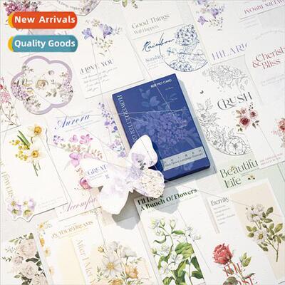 Boxed Shaped Postcards Flower Letter Courtesy Series Small F