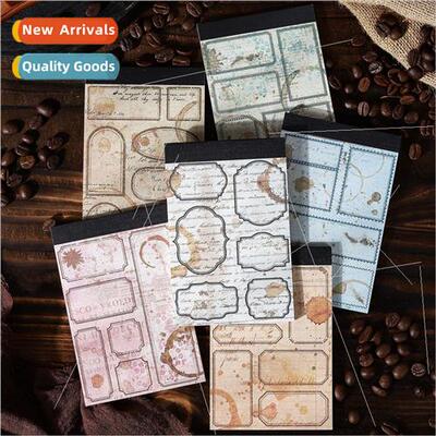 Day Note Book Coffee Diary Vintage Border Hand Bound Materia
