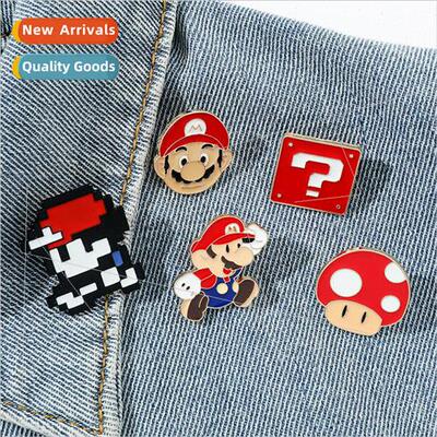 Cartoon characters around Mario pin Super Mario Mario metal