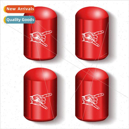 Metal Rock Gesture Valve Caps Anti-Leak Valve Caps Color Las