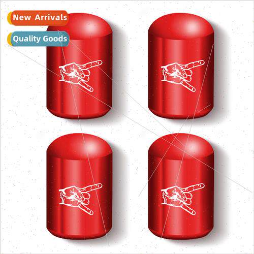 Metal Rock Gesture Valve Caps Anti-Leak Valve Caps Color Las