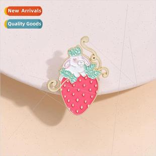 Series Bunny Brooch Cute Bad Creative Strawberry Fruit