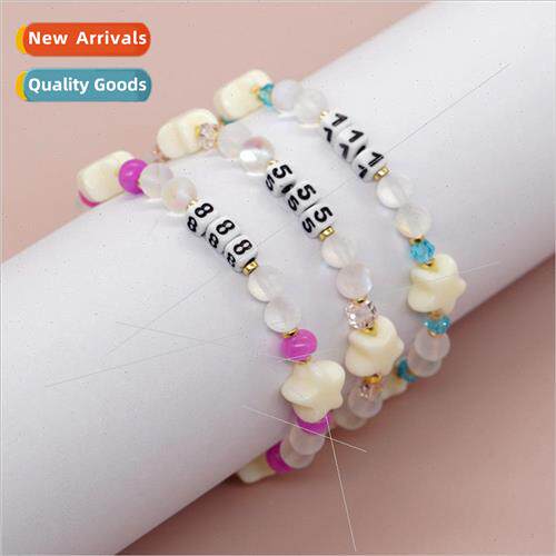 Wind four square number beads acrylic pentagram crystal bead