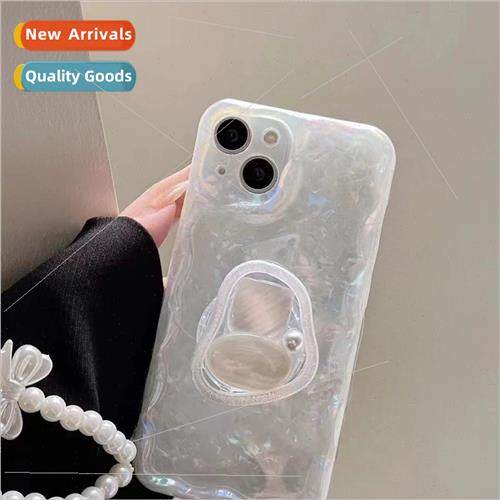 INS Light Luxury Shell Pattern Apple 12 Gemstone Stand 13Pro