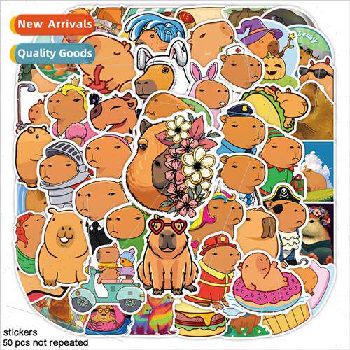 55 pcs capybara capybara stickers cute cartoon animal cell p