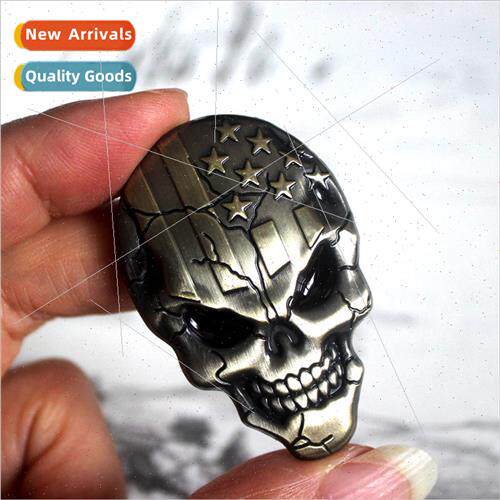 Skull metal car stickers alloy car logo decorative stickers