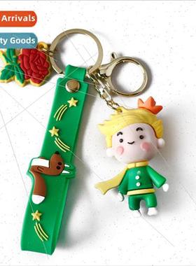 ttle Prince rose keychain creative cute cartoon doll keychai