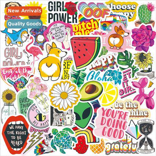 50 VSCO  small fresh graffiti stickers electric car bicycle