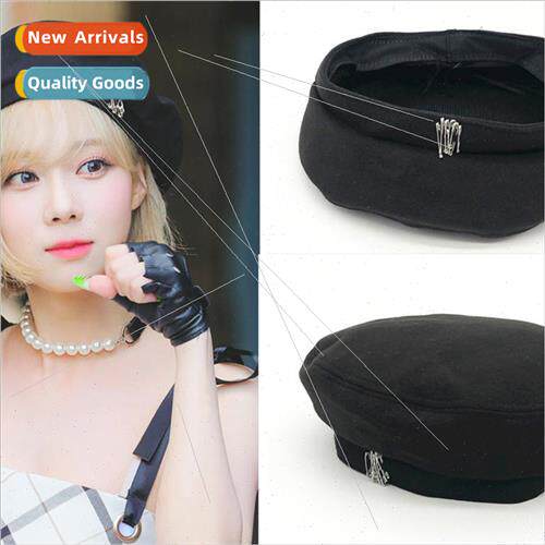 Korea AE group Kim Min Ting WINTER small pin beret girls tem