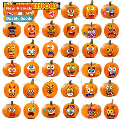 Halloween Pumpkin Expressions DIY Stickers Pumpkin Ghost Fac