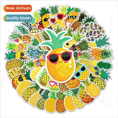 50 Pineapple Fruit ggage Stickers Creative Trend Graffiti Wa