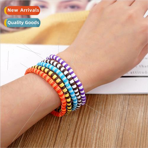 Bohemian nd handmade soft ceramic spacer beads gift unisex b