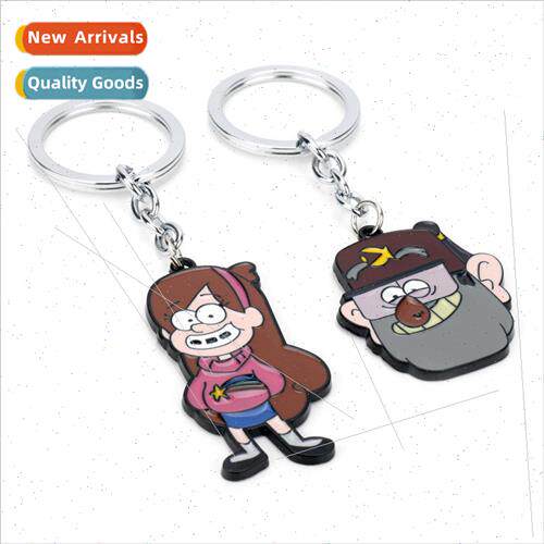 Pop Animation Mystery Town Keychain Gravity Falls Cartoon Qu