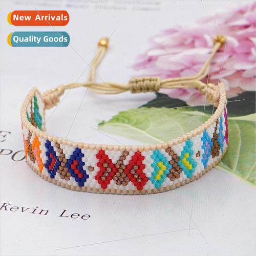 Beaded rice bead bracelet female bohemian handmade bead weav