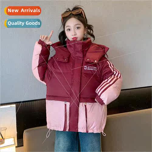 Girls down cotton jacket winter 2023 new fashion fashionable