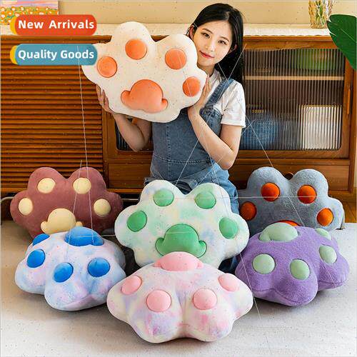 2023 new pillow cute cat paw soft skin-friendly cartoon plus