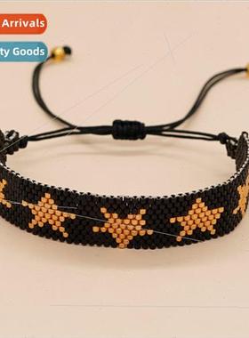 New Pentagram Rice Bead Adjustable Bracelet Women che Handma