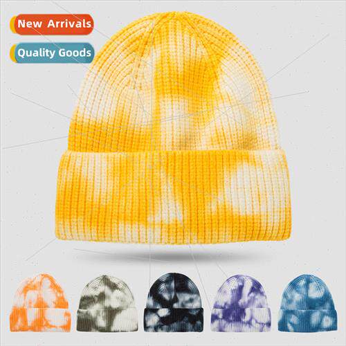 Woolen hat men and women in the fall and winter tie-dye grad