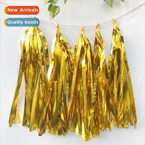 Aluminum tassel 5pcs/pack 24*35cm ribbon pull flower wedding