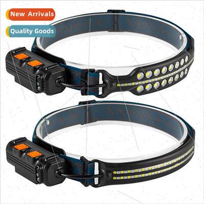 New Type-C Rechargeable Red and White LED Sensor Headlamp Ou