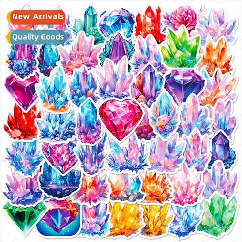 New 50 pcs crystal pillar stickers shein dreamy love colorfu