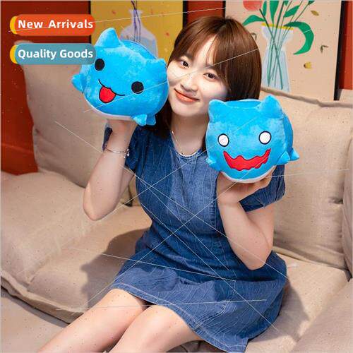 Cute emoji meow bug plush doll pillow tongue out puppy carto