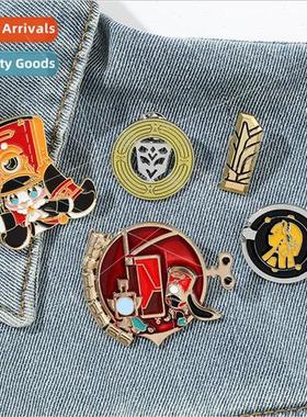 Avalanche star dome railroad metal badge cartoon anime and m