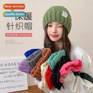 wool cap womens Candy autumn twisted Korean and colored
