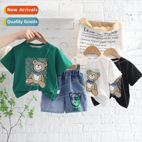 2023 new suit summer boys and girls clothes summer small and