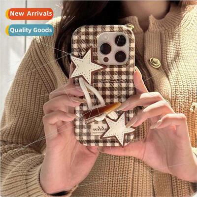 Niche ins checkered stars wristlet 14ProMax new iPhone 13 适