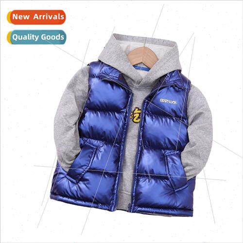 Childrens down cotton vest boys and girls baby middle and la
