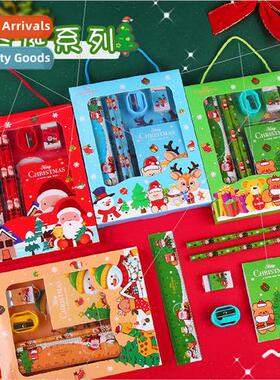 Christmas Tote 6 Piece Stationery  Set 适用 Elementary Schoo