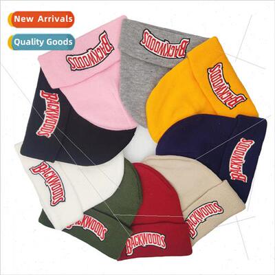 Skateboarding fall and winter wool cap BACKWOODS embroidered