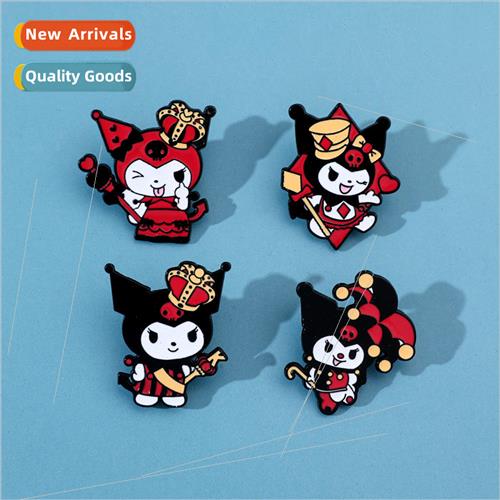 Cartoon cute quirky personality Kurome brooch Sanrio metal b