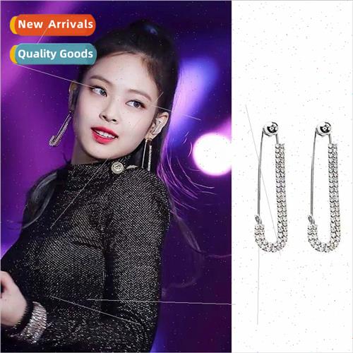 BLINK pink ink rhinestone earrings girls personalized shiny