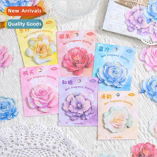 Dark fragrance floating series of flowers sticky notes small