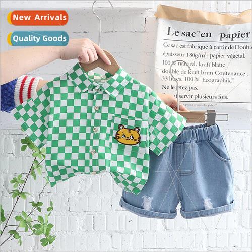 Childrens clothing boys summer suit new 适用eign children pl