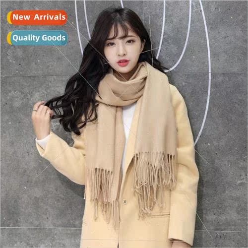 Autumn and winter new monochrome imitation cashmere warm sca